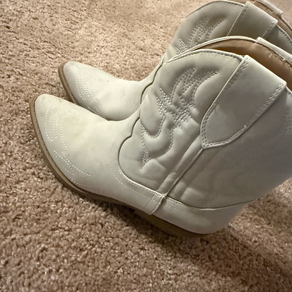 White Western Boots